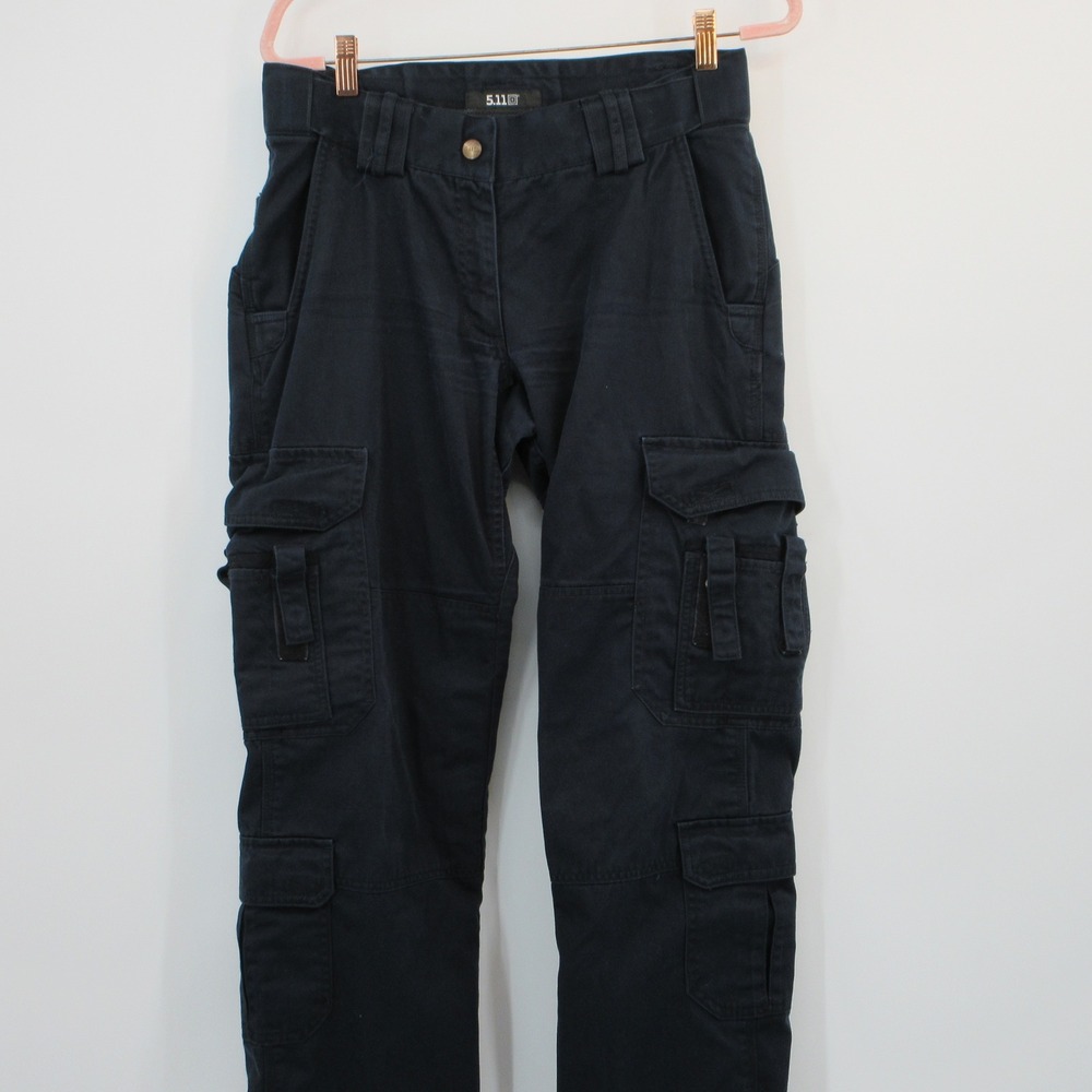 5.11 Tactical Womens Cargo Pants Navy Blue Cotton Canvas Utility Workwear 31x28